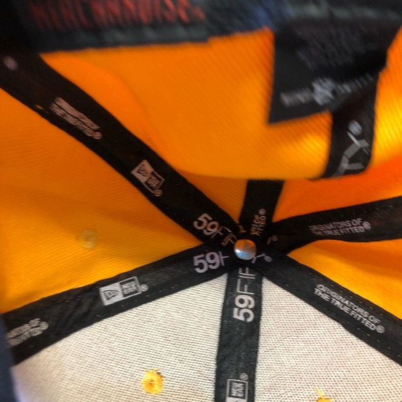 Pittsburgh Pirates New Era 59FIFTY Fitted Hat - Gold Black 7 1/8 MLB Wool - Picture 10 of 15